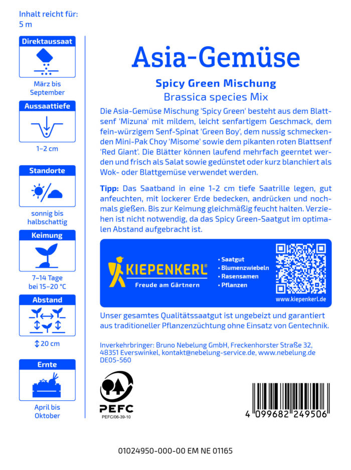 Salatsamen Asia Spicy Green Mix – Bild 2